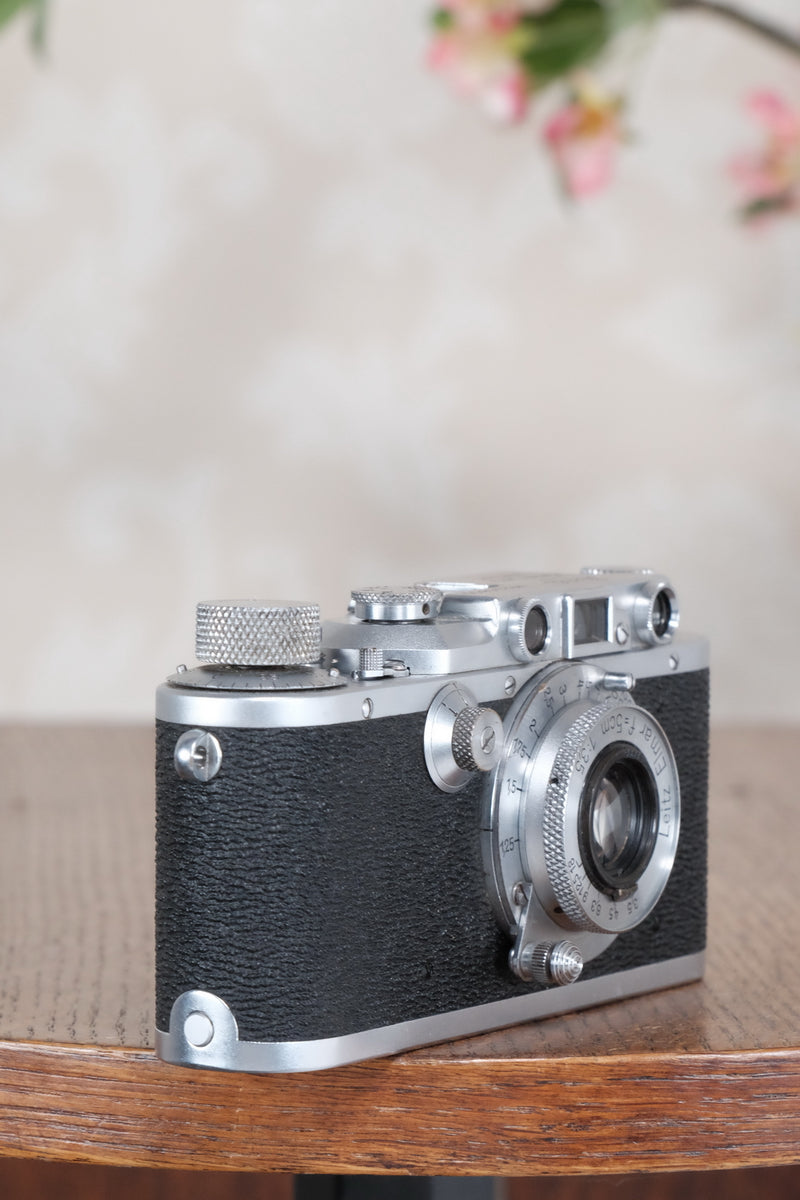 1937 Leitz Leica III with Elmar lens, CLA's, Freshly Serviced - Leitz- Petrakla Classic Cameras