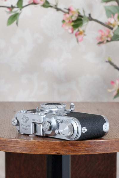 1937 Leitz Leica III with Elmar lens, CLA's, Freshly Serviced - Leitz- Petrakla Classic Cameras