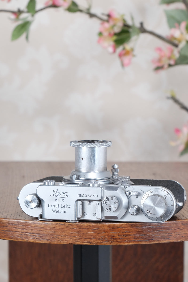 1937 Leitz Leica III with Elmar lens, CLA's, Freshly Serviced - Leitz- Petrakla Classic Cameras