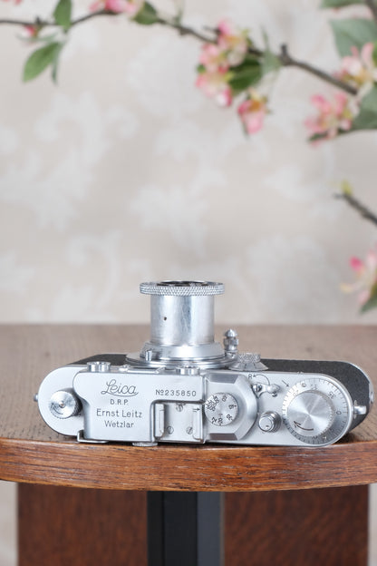 1937 Leitz Leica III with Elmar lens, CLA's, Freshly Serviced - Leitz- Petrakla Classic Cameras