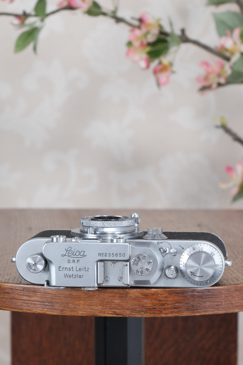 1937 Leitz Leica III with Elmar lens, CLA's, Freshly Serviced - Leitz- Petrakla Classic Cameras
