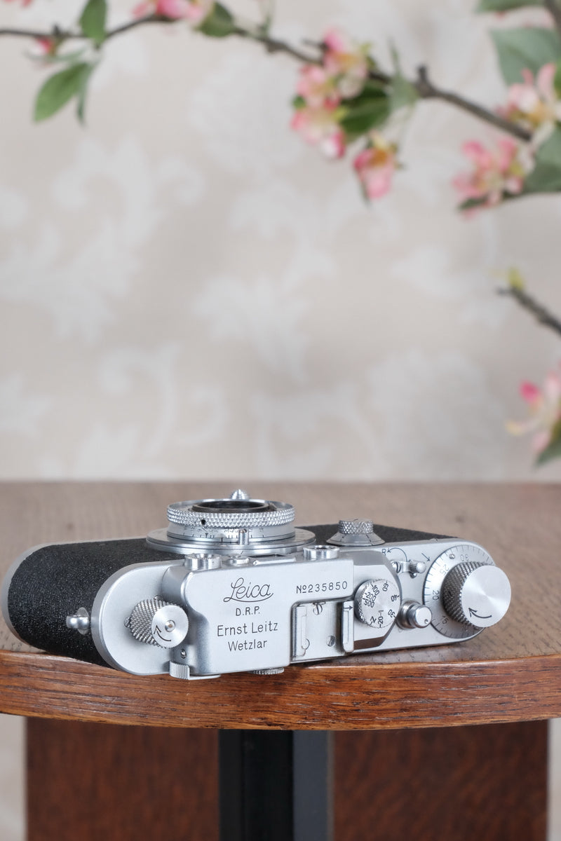 1937 Leitz Leica III with Elmar lens, CLA's, Freshly Serviced - Leitz- Petrakla Classic Cameras