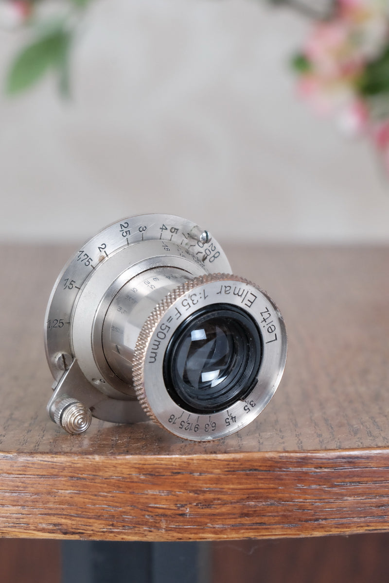 Superb early Leitz 50mm Nickel Elmar Screw mount lens. - Leitz- Petrakla Classic Cameras