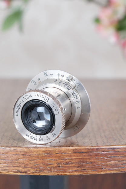 Superb early Leitz 50mm Nickel Elmar Screw mount lens. - Leitz- Petrakla Classic Cameras