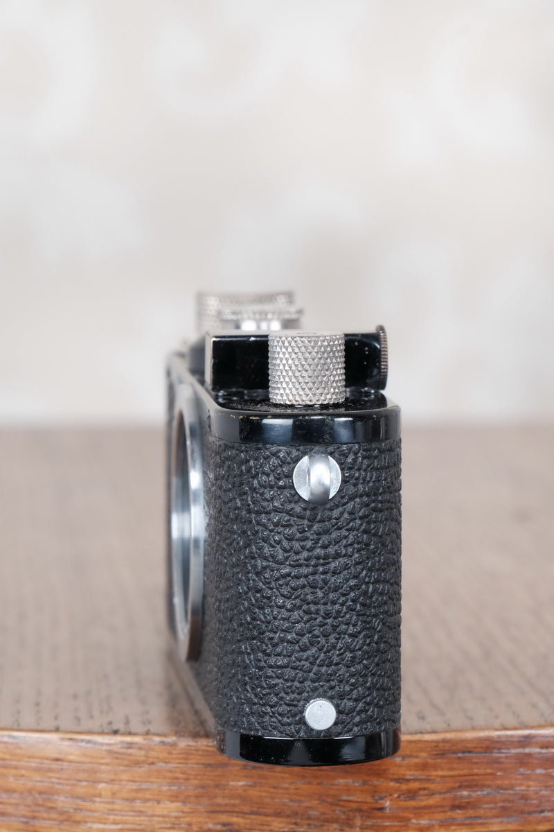 Superb! 1932 Leitz Black Leica I Standard, Freshly Serviced CLA'd! - Leitz- Petrakla Classic Cameras