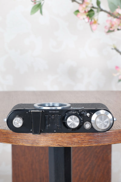 Superb! 1932 Leitz Black Leica I Standard, Freshly Serviced CLA'd! - Leitz- Petrakla Classic Cameras