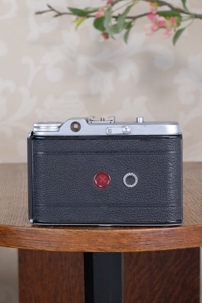 Superb! 1952 6x6 Voigtlander Perkeo II with Color-Skopar Lens & Synchro-Compur Shutter, CLA’d, Freshly Serviced