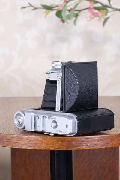 Superb! 1952 6x6 Voigtlander Perkeo II with Color-Skopar Lens & Synchro-Compur Shutter, CLA’d, Freshly Serviced