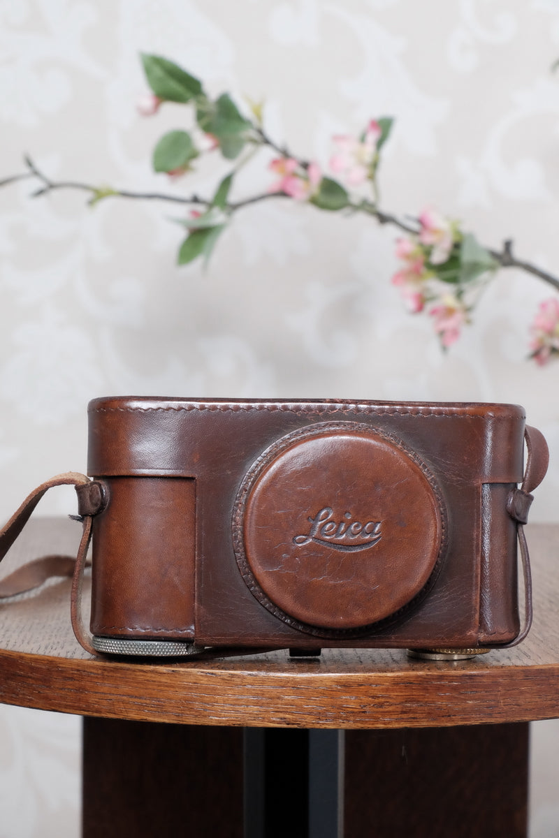 SUPERB! 1935 BLACK LEITZ LEICA II with Nickel lens and an original case, Freshly Serviced CLA'd! - Leitz- Petrakla Classic Cameras
