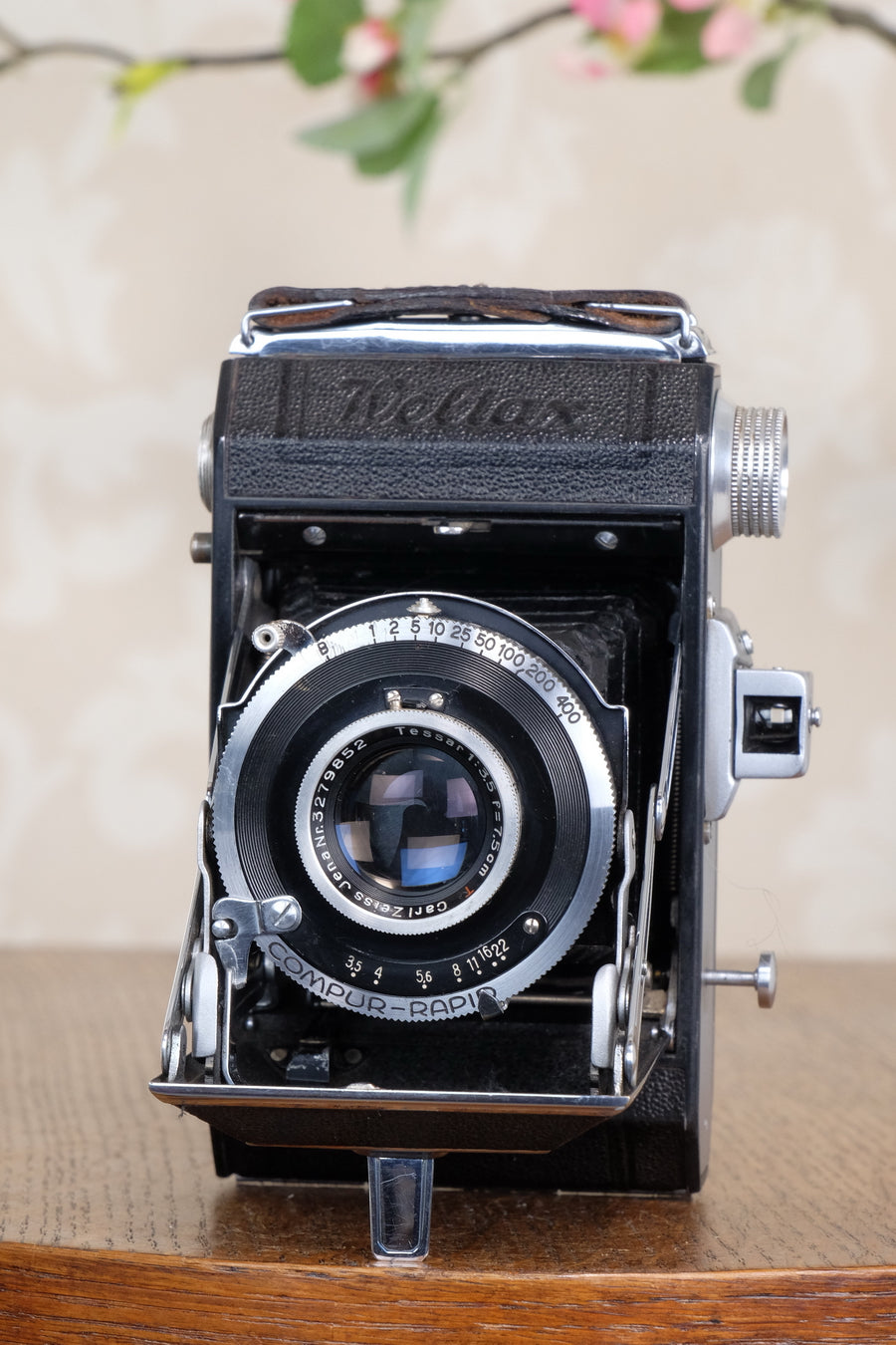 Near Mint! 1949 Welta Weltax 6x6 camera with “T” Coated Carl Zeiss Tessar lens, CLAd, Freshly Serviced!