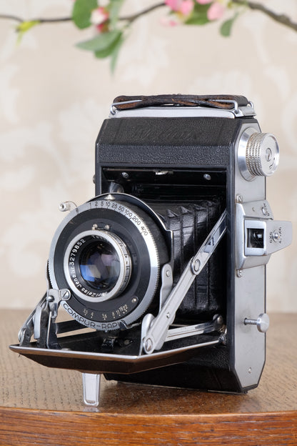 Near Mint! 1949 Welta Weltax 6x6 camera with “T” Coated Carl Zeiss Tessar lens, CLAd, Freshly Serviced!