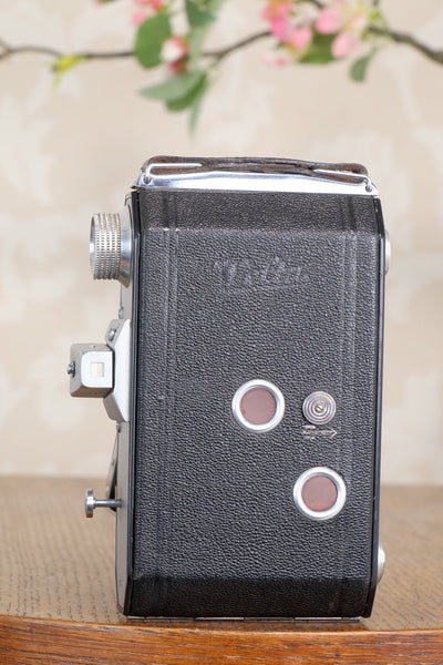 Near Mint! 1949 Welta Weltax 6x6 camera with “T” Coated Carl Zeiss Tessar lens, CLAd, Freshly Serviced!