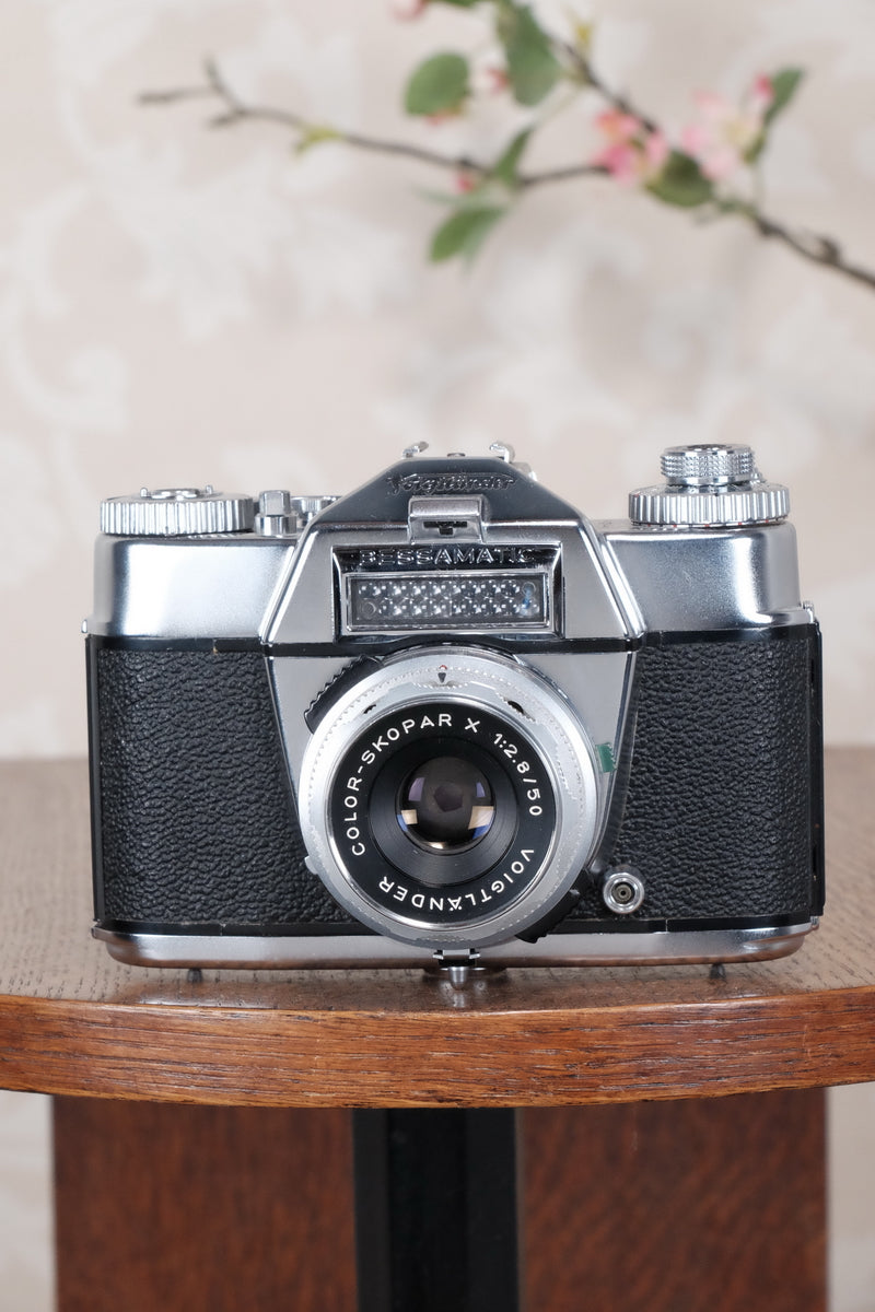 1959-1962 Voigtlander Bessamatic 35mm SLR Camera, with 3 lenses. - Voigtlander- Petrakla Classic Cameras