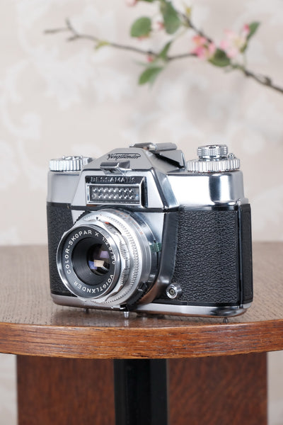 1959-1962 Voigtlander Bessamatic 35mm SLR Camera, with 3 lenses. - Voigtlander- Petrakla Classic Cameras