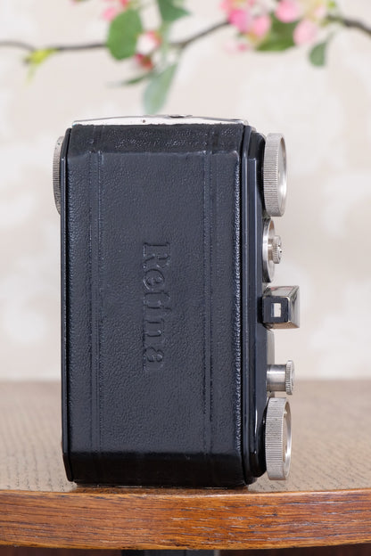 THE ORIGINAL FIRST VERSION, 1934 Black Kodak Retina, model 117, CLA'd, Freshly Serviced!