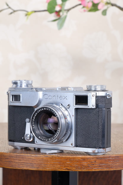 Superb! 1939 Zeiss Ikon Contax II Rangefinder Camera & Zeiss Sonnar lens, CLA'd, Freshly Serviced!