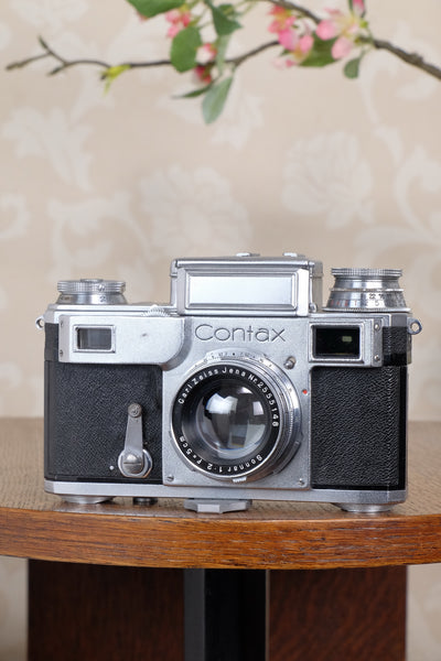Near Mint! 1939 Zeiss Ikon Contax with Sonnar lens. , CLA'd, Freshly Serviced!
