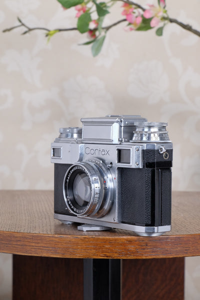 Near Mint! 1939 Zeiss Ikon Contax with Sonnar lens. , CLA'd, Freshly Serviced!