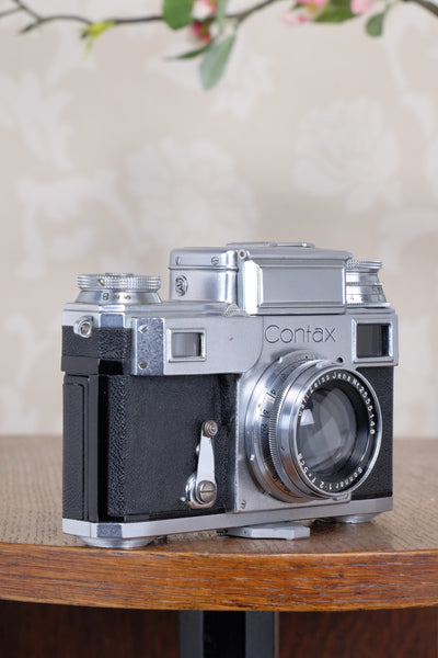 Near Mint! 1939 Zeiss Ikon Contax with Sonnar lens. , CLA'd, Freshly Serviced!
