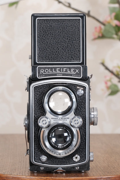 SUPERB! 1937 Rolleiflex, Very first Automat model with rare low serial number! Freshly Serviced, CLA’d - Frank & Heidecke- Petrakla Classic Cameras