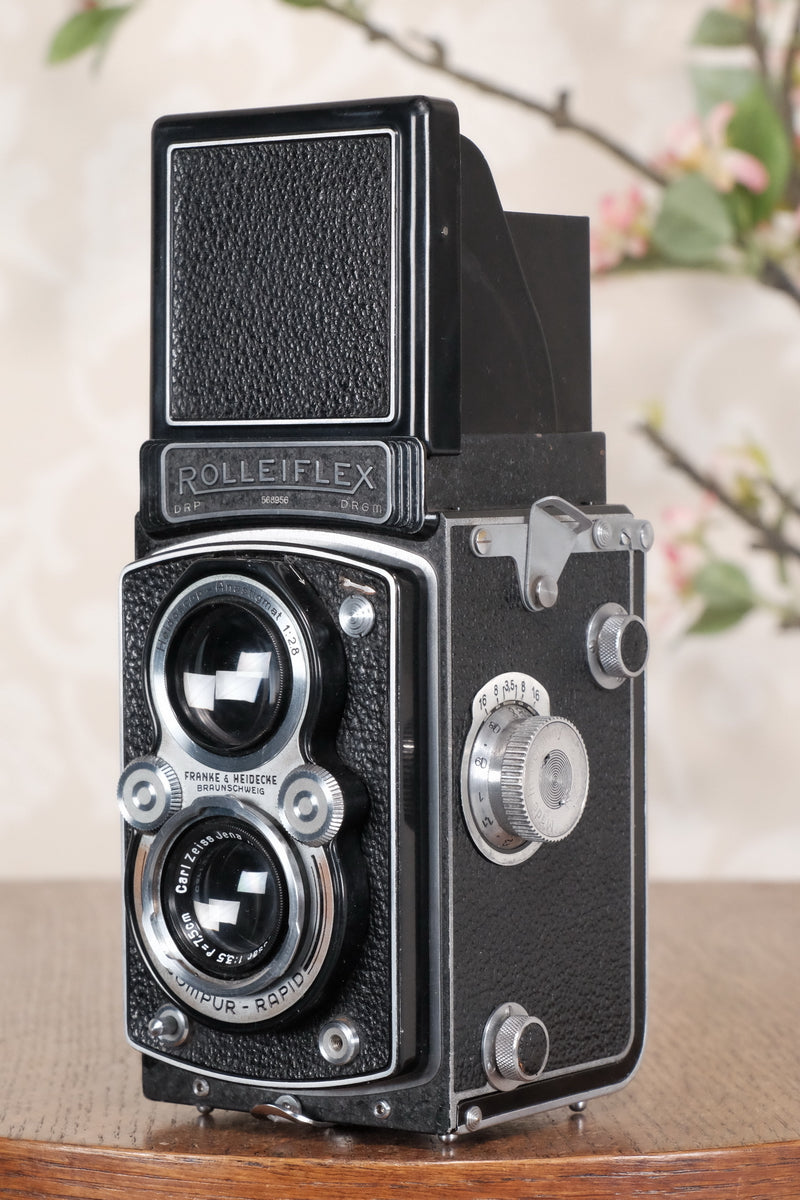 SUPERB! 1937 Rolleiflex, Very first Automat model with rare low serial number! Freshly Serviced, CLA’d - Frank & Heidecke- Petrakla Classic Cameras