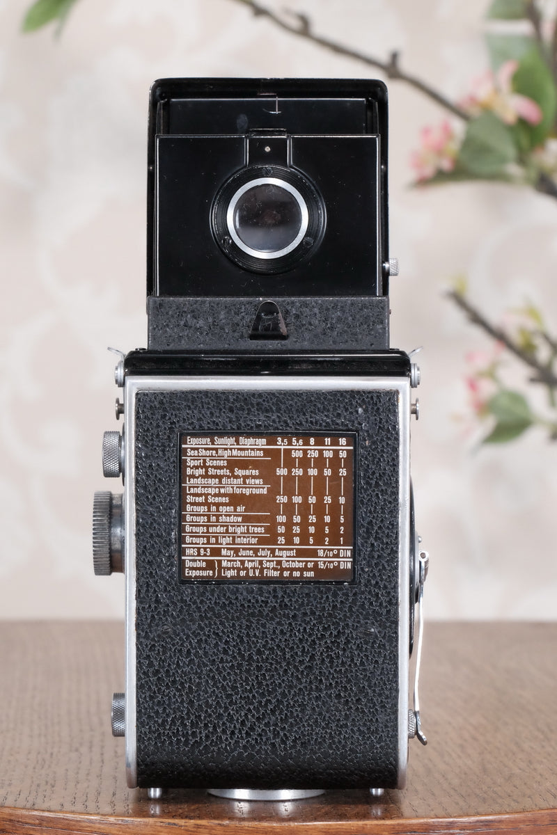 SUPERB! 1937 Rolleiflex, Very first Automat model with rare low serial number! Freshly Serviced, CLA’d - Frank & Heidecke- Petrakla Classic Cameras
