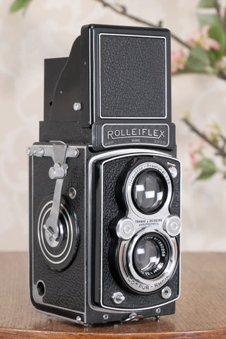 SUPERB! 1937 Rolleiflex, Very first Automat model with rare low serial number! Freshly Serviced, CLA’d - Frank & Heidecke- Petrakla Classic Cameras