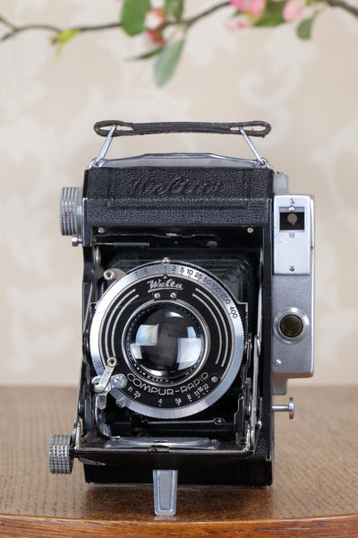 1938 WELTA WELTUR, Medium format, Coupled Rangefinder Camera, with Tessar and original mask CLA'd, Freshly serviced!