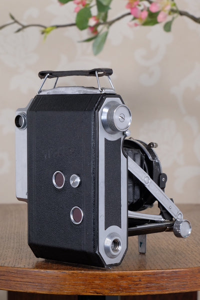 1938 WELTA WELTUR, Medium format, Coupled Rangefinder Camera, with Tessar and original mask CLA'd, Freshly serviced!