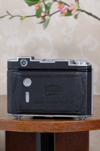 Near Mint 1938 Zeiss Ikon Super Ikonta 6x6, Tessar lens. CLA'd, Freshly Serviced!