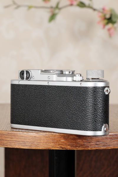 Superb! 1940 Leitz Leica IIIb with Leitz Elmar lens, CLA'd, Freshly Serviced! - Leitz- Petrakla Classic Cameras