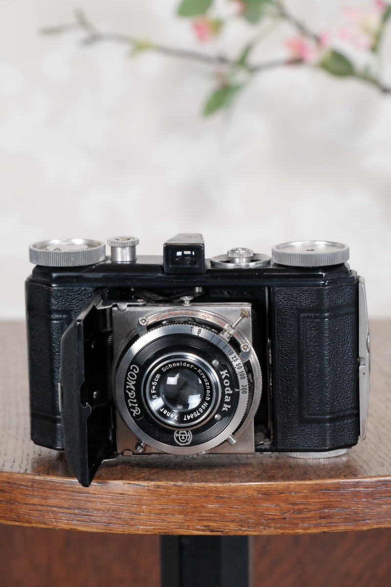 THE ORIGINAL FIRST VERSION, 1934 Black Kodak (Nagel) Retina, model 117, CLA'd, Freshly Serviced! - Kodak- Petrakla Classic Cameras