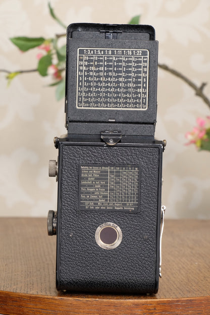 Superb! 1933 Old Standard Rolleiflex with original leather case, Freshly Serviced, CLA’d