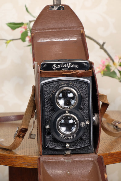 Superb! 1933 Old Standard Rolleiflex with original leather case, Freshly Serviced, CLA’d