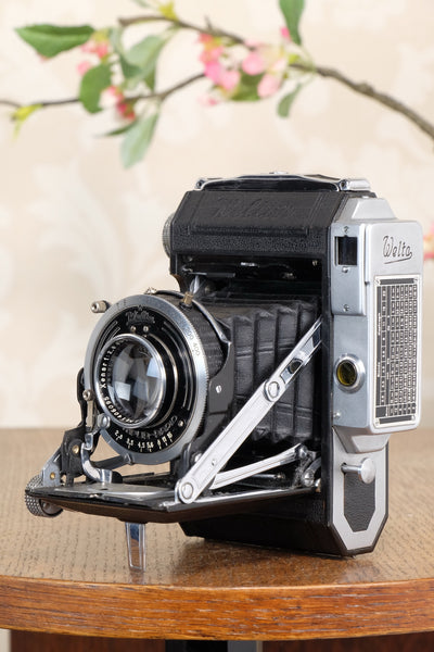 1939 WELTA WELTUR, Medium format, Coupled Rangefinder Camera, with Xenar and original mask CLA'd, Freshly serviced!