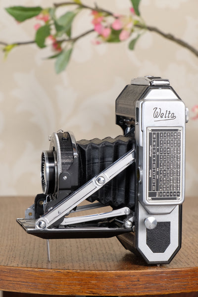 1939 WELTA WELTUR, Medium format, Coupled Rangefinder Camera, with Xenar and original mask CLA'd, Freshly serviced!