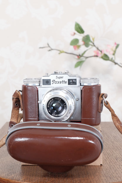 1956 Braun Super Paxette, 35mm coupled rangefinder camera. CLA'd, Freshly Serviced! - Braun- Petrakla Classic Cameras
