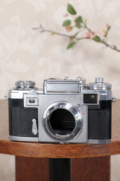 1953 Zeiss Ikon Contax IIIa, with lens and original leather case. CLA'd, Freshly Serviced! - Zeiss-Ikon- Petrakla Classic Cameras