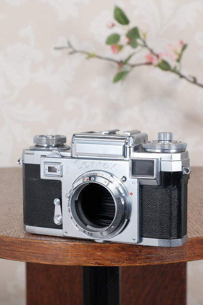 1953 Zeiss Ikon Contax IIIa, with lens and original leather case. CLA'd, Freshly Serviced! - Zeiss-Ikon- Petrakla Classic Cameras