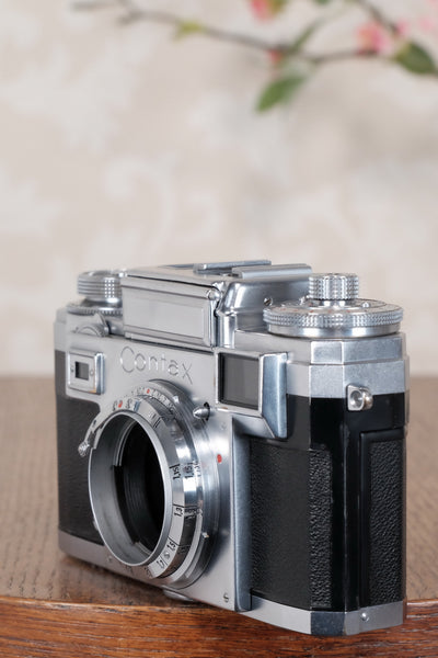 1953 Zeiss Ikon Contax IIIa, with lens and original leather case. CLA'd, Freshly Serviced! - Zeiss-Ikon- Petrakla Classic Cameras