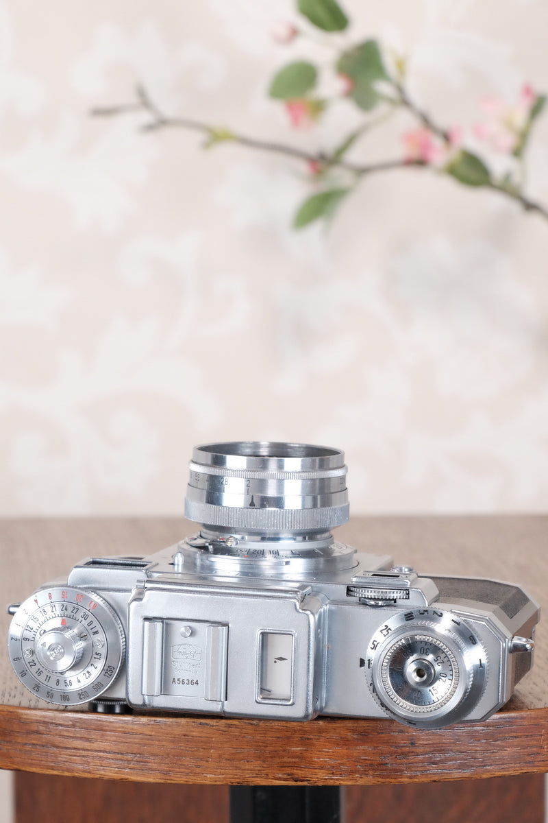 1953 Zeiss Ikon Contax IIIa, with lens and original leather case. CLA'd, Freshly Serviced! - Zeiss-Ikon- Petrakla Classic Cameras