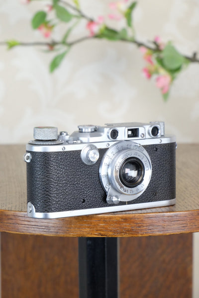 SUPERB! 1939 Leitz Leica IIIa with Elmar lens CLA’d, FRESHLY SERVICED! - Leitz- Petrakla Classic Cameras