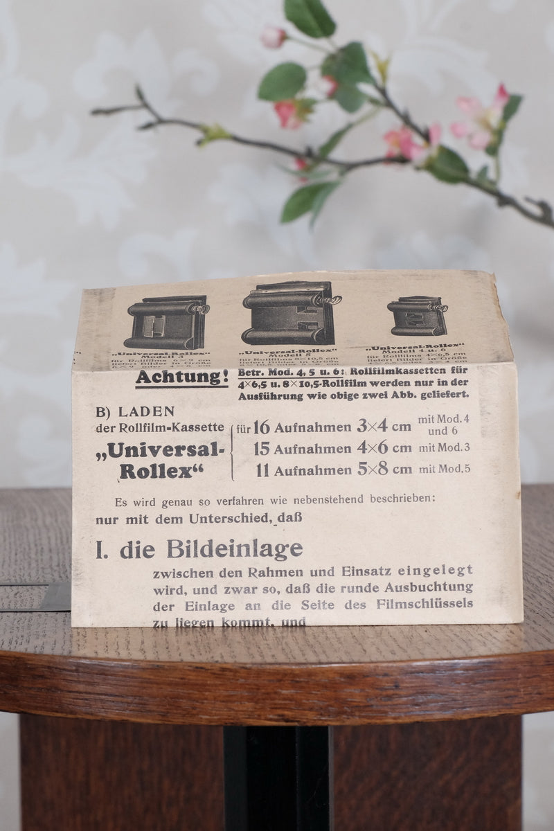 Rollex-Patent 120 Roll-film Back for the 6x9 Voigtlander Bergheil Camera - Rollex- Petrakla Classic Cameras