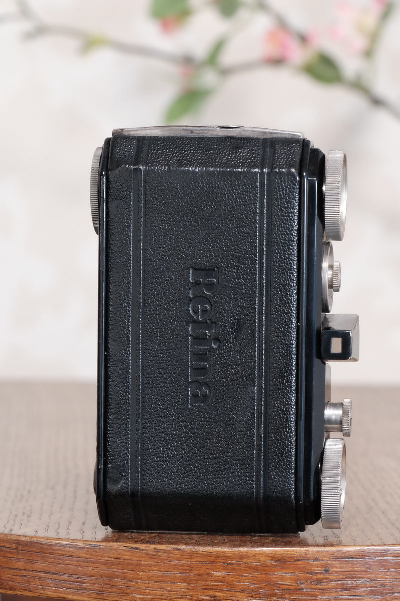 THE ORIGINAL FIRST VERSION, 1934 Black Kodak (Nagel) Retina, model 117, CLA'd, Freshly Serviced! - Kodak- Petrakla Classic Cameras