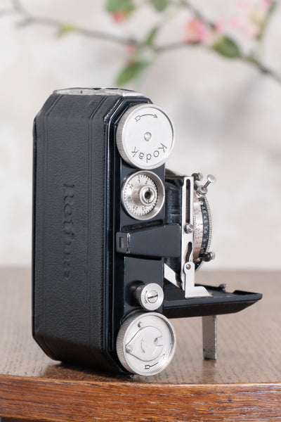 THE ORIGINAL FIRST VERSION, 1934 Black Kodak (Nagel) Retina, model 117, CLA'd, Freshly Serviced! - Kodak- Petrakla Classic Cameras
