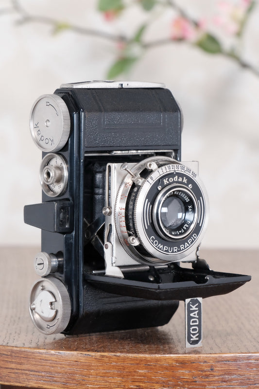 THE ORIGINAL FIRST VERSION, 1934 Black Kodak (Nagel) Retina, model 117, CLA'd, Freshly Serviced! - Kodak- Petrakla Classic Cameras