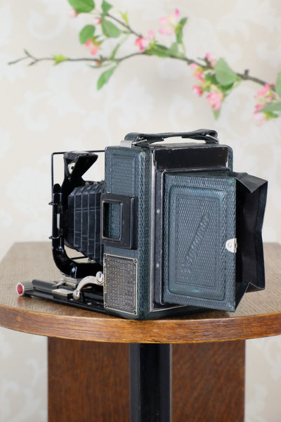 1933 Voigtlander Bergheil - The rare GREEN Luxus version, Heliar lens & 6x9 120 roll-film back. CLA’d. Freshly serviced! - Voigtlander- Petrakla Classic Cameras