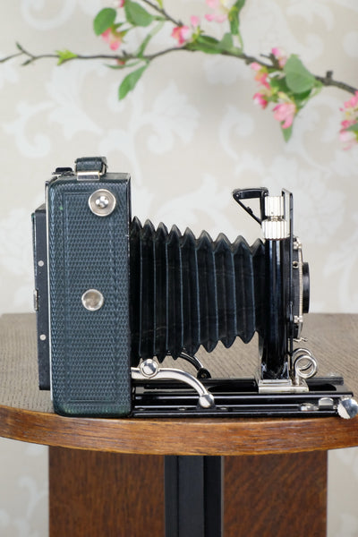 1933 Voigtlander Bergheil - The rare GREEN Luxus version, Heliar lens & 6x9 120 roll-film back. CLA’d. Freshly serviced! - Voigtlander- Petrakla Classic Cameras