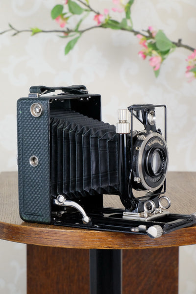1933 Voigtlander Bergheil - The rare GREEN Luxus version, Heliar lens & 6x9 120 roll-film back. CLA’d. Freshly serviced! - Voigtlander- Petrakla Classic Cameras