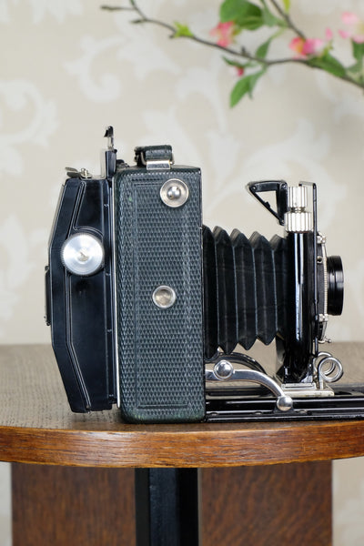 1933 Voigtlander Bergheil - The rare GREEN Luxus version, Heliar lens & 6x9 120 roll-film back. CLA’d. Freshly serviced! - Voigtlander- Petrakla Classic Cameras